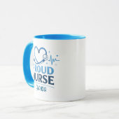 Custom Name Proud Nurse Coffee Mug Gift マグカップ (正面左)
