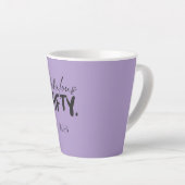 Custom Name - Purple Fabulous Fifty Latte Mug カフェラテマグ (右アングル)