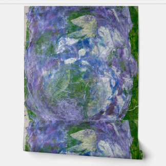 Custom Name Purple Green Abstract Painted 壁紙