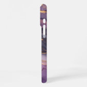 Custom Name Purple Marble Gold Print Personalized iPhoneケース (左側面)