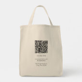 Custom Name & QR Code Business Tote トートバッグ (裏面)