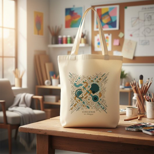 Custom Name & QR Code Business Tote トートバッグ