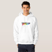 Custom Name Rainbow Watercolor Rainbow Pride Month パーカ (正面フル)