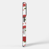 Custom Name Red Roses & Paw Print Floral  Case-Mate iPhoneケース (裏面 / 右)