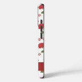 Custom Name Red Roses & Paw Print Floral  Case-Mate iPhoneケース (裏面 / 左)
