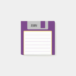 Custom Name Retro Floppy Disk, Y2K and 90ies  ポストイット