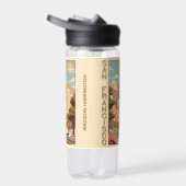 Custom Name Retro San Francisco ウォーターボトル (右面)