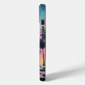 Custom Name Retro Synthwave Sunset Palm Trees Case-Mate iPhoneケース (裏面 / 左)