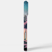 Custom Name Retro Synthwave Sunset Palm Trees Case-Mate iPhoneケース (裏面 / 右)
