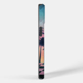 Custom Name Retro Synthwave Sunset Palm Trees Case-Mate iPhoneケース (裏面 / 右)