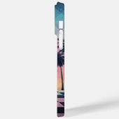 Custom Name Retro Synthwave Sunset Palm Trees Case-Mate iPhoneケース (裏面 / 左)