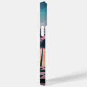 Custom Name Retro Synthwave Sunset Palm Trees Case-Mate iPhoneケース (裏面 / 右)