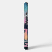 Custom Name Retro Synthwave Sunset Palm Trees Case-Mate iPhoneケース (裏面 / 左)