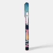 Custom Name Retro Synthwave Sunset Palm Trees Case-Mate iPhoneケース (裏面 / 左)