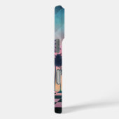 Custom Name Retro Synthwave Sunset Palm Trees Case-Mate iPhoneケース (裏面 / 右)