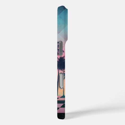 Custom Name Retro Synthwave Sunset Palm Trees Case-Mate iPhoneケース (裏面 / 右)