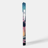 Custom Name Retro Synthwave Sunset Palm Trees Case-Mate iPhoneケース (裏面 / 左)