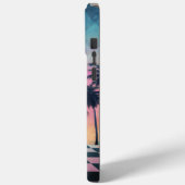 Custom Name Retro Synthwave Sunset Palm Trees Case-Mate iPhoneケース (裏面 / 左)