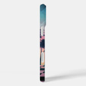 Custom Name Retro Synthwave Sunset Palm Trees Case-Mate iPhoneケース (裏面 / 右)