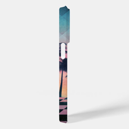 Custom Name Retro Synthwave Sunset Palm Trees Case-Mate iPhoneケース (裏面 / 右)
