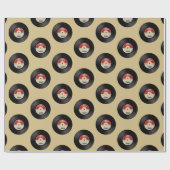 Custom Name Retro Vinyl Record Wrapping Paper ラッピングペーパー (フラット)