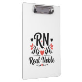 Custom Name RN Real Noble Floral Gift クリップボード (右)