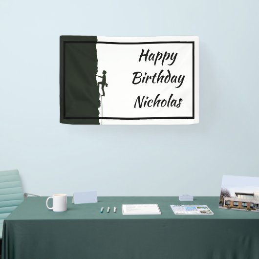 Custom Name Rock Mountain Climber 横断幕 (トレードショー)