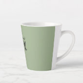 Custom Name - Sage Green Fabulous Fifty Latte Mug カフェラテマグ (右)