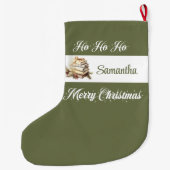 Custom Name Scandinavian Christmas Stocking ラージクリスマスストッキング (裏面)