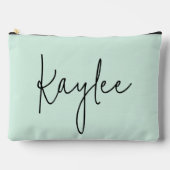 Custom name script birthday pouch gift for her mom アクセサリーポーチ (正面)