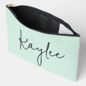 Custom name script birthday pouch gift for her mom アクセサリーポーチ (見開き)