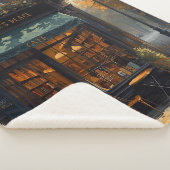 Custom Name Sherpa Blanket Bookish Coffee Shop シェルパブランケット (3/4)