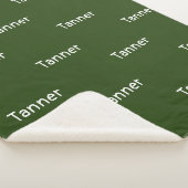 Custom Name Sherpa Blanket Warm Cozy Gift Idea シェルパブランケット (3/4)