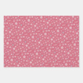 Custom Name Snowflakes Pink Christmas ラッピングペーパーシート (正面3)