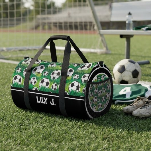 Custom Name Soccer ダッフルバッグ
