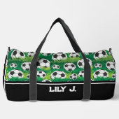 Custom Name Soccer ダッフルバッグ (正面)