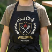Custom Name Sous Chef Sidekick Child Apron エプロン