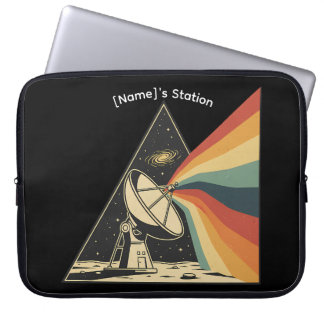 Custom [Name] Space Station Laptop Sleeve ラップトップスリーブ