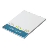 Custom name stars blue kids ノートパッド (回転)