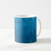 Custom Name, Stars Moon above Mountains Mug コーヒーマグカップ (正面右)