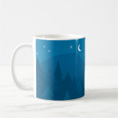 Custom Name, Stars Moon above Mountains Mug コーヒーマグカップ (左)