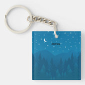 Custom Name, Stars Moon Mountain Acrylic Keychain キーホルダー (正面)