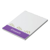 Custom name stars purple kids ノートパッド (回転)