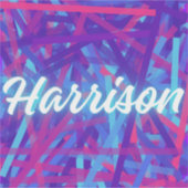 Custom Name Sticker – Harrison – Personalized Labe シール (正面)