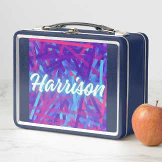 Custom Name Sticker – Harrison – Personalized Labe メタルランチボックス