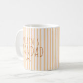Custom Name Stripes Pattern With Bow Coffee Mug コーヒーマグカップ (正面左)