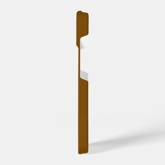 CUSTOM NAME STYLISH MODERN MINIMAL MONOGRAM BROWN iPhoneケース (左側面)