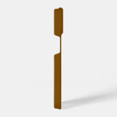 CUSTOM NAME STYLISH MODERN MINIMAL MONOGRAM BROWN iPhoneケース (右側面)