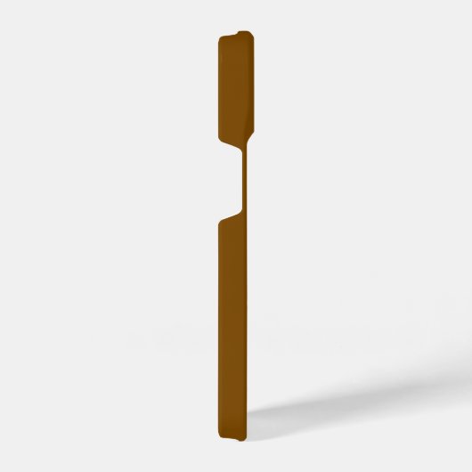 CUSTOM NAME STYLISH MODERN MINIMAL MONOGRAM BROWN iPhoneケース (右側面)