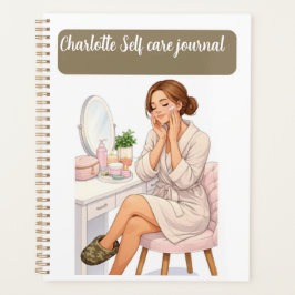 Custom name stylish Self care journal  プランナー手帳